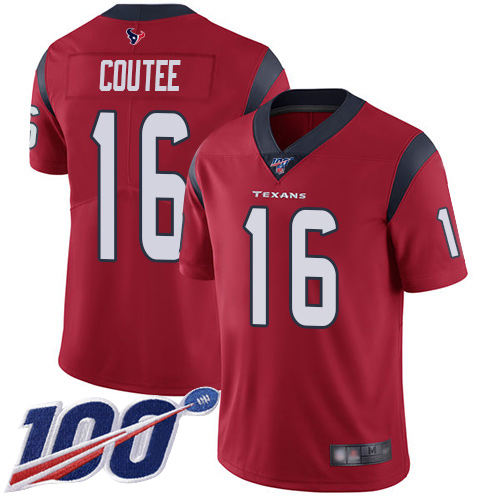 Houston Texans Limited Red Men Keke Coutee Alternate Jersey NFL Football #16 100th Season Vapor Untouchable